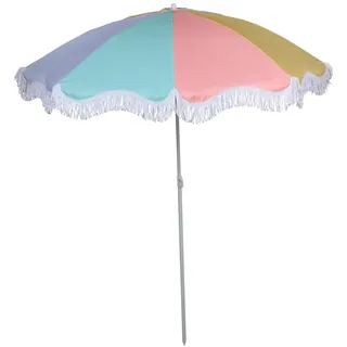 Arti Casa Sonnenschirm Ø160 cm – Verstellbarer Stockschirm 115–190 cm – Leichter Strandschirm mit Buntem Bezug – Für Garten, Urlaub oder Camping Geeignet