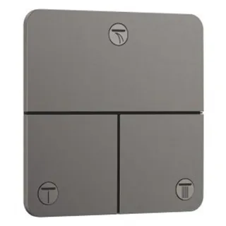 Hansgrohe ShowerSelect Comfort Q Ventil, Unterputz, 3 Verbraucher, Soft Edge Rosette, 15587340 Dusch-Mischbatterie Schwarz, Chrom