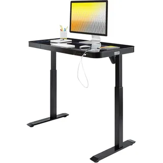 Seville Classics Höhenverstellbarer Tisch 121 x 61 x 0 cm Schwarz