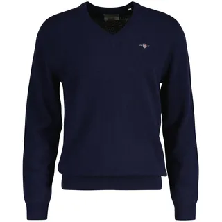 GANT Strickpullover V-Neck Blau M