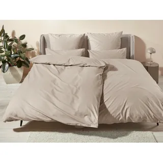 LeGer Home by Lena Gercke Bettwäsche "Anisa in Gr. 135x200, 155x220 cm oder 200x200", grau (taupe), B/L: 135cm x 200cm, 1 Stk., 1 Stk.