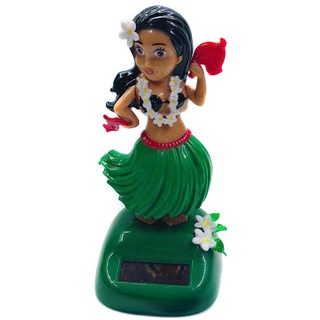 Tanzende Solarfigur Hula Girl,Solar Wackel Figur,Hawaii Mädchen Figur Auto-Armaturenbrett Ornamente Puppe Auto Schwingenden Kopfschütteln Spielzeug Dekor Für Die Fensterbank, Auto, Büro, Schreibtisch