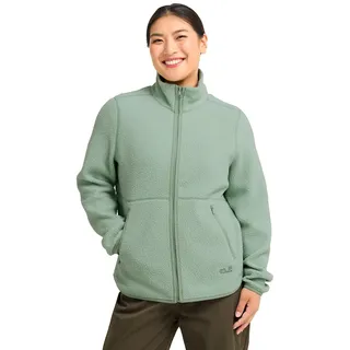 Jack Wolfskin Lite Curl FZ, Midlayer Damen, Jacke, hochflorige Fleecejacke für Damen mit 2-Wege-Reißverschluss und Hüfttaschen, Übergangsjacke Damen