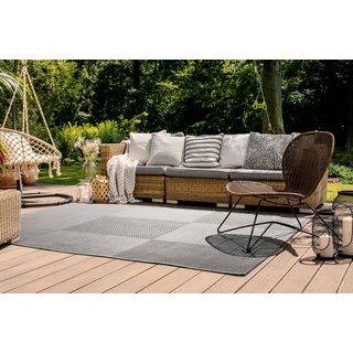 Andiamo Outdoorteppich Arizona grau-anthrazit, 133 x 190 cm