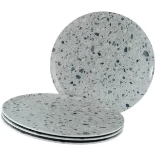 CreaTable Pizzateller Stone Collection 33 cm Grau 4er Set