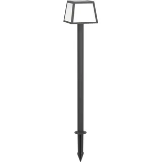 EGLO LED Solarlampe stehend Altilia, Außenlampe mit Erdspieß und Bewegungsmelder, Solar Stehlampe außen, Außenleuchte Garten aus schwarzem Kunststoff, IP44, 106 cm