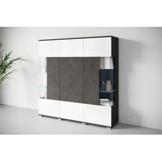 INOSIGN Highboard »Kenia«, Modernes Highboard, mit Glastüren, Breite 135 cm