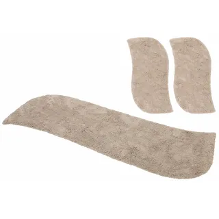 Hochflor-Bettumrandung OTTO HOME "Desner" Gr. 14, beige, H:35mm, Obermaterial: 100% Polyester, Bettumrandungen, Hochflor-Bettumrandung, Mikrofaser, weich, flauschig, Schlafzimmer, Bettvorleger, Läufer Set