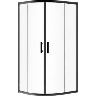 Duschkabine Viertelkreis HELA Schwarz 80x80 190 cm Transparent Glas | BADLAND HELA - Transparent