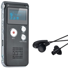 Digitales Diktiergerät,COVVY 8GB Audio Aufnahmegerät,Digitaler Voice Recorder mit Spracherkennung für Interview,Vorlesung,Unterricht,Meeting und Vorträge