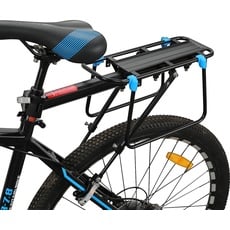 Fahrrad Gepäckträger Einstellbare Aluminiumlegierung mit Reflektor für 24-29 Zoll MTB, Schnellverschluss und Montage,Maximalbelastung 50kg