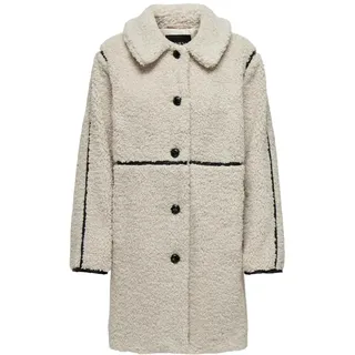 ONLY Damen Onlrubi Shearling Coat OTW Mantel, Grau, L