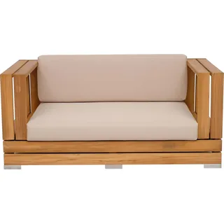 Outdoor Sofa Korsika 2-Sitzer Teakholz Edelstahl von Teako Design - Braun