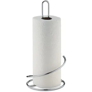 kela Küchenrollenhalter stehend, auch für dicke Rollen, Küchenrollenhalterung 33 cm hoch, CARO, Metall verchromt