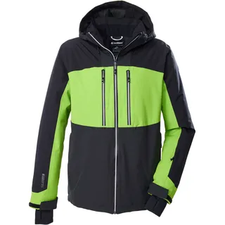 KILLTEC Herren Skijacke/Funktionsjacke mit abzippbarer Kapuze und Schneefang KSW 465 MN SKI JCKT, anthrazit/schwarz/apfel/apfel, L, 43450-000