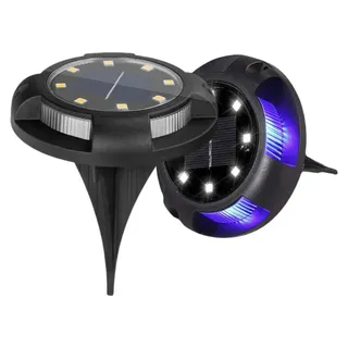 LUXULA LED Solar-Bodenleuchte 5 lm neutralweiß + blau schwarz IP44