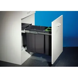 Hailo  Double 30 BM. Abfallsammler, anthrazit.  - Mülleimer - Grau