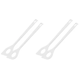 FACKELMANN 24279 Kochlöffel mit Loch 30cm BLANCA hängbar, Kunsststoff, weiß (Packung mit 4)