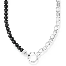 Bild von Kette mit schwarzen Perlen vergoldetes Silber KE2188-130-11