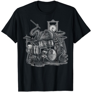 Schlagzeug Percussionist Drummer Octopus Schlagzeug spielend T-Shirt