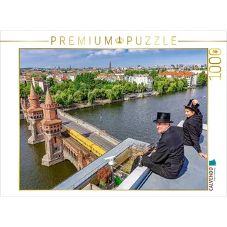 Calvendo Puzzle Schornsteinfeger über der Spree und Oberbaumbrücke in Berlin 1000 Teile Lege-Größe 64x48cm Foto-Puzzle für glückliche Stunden