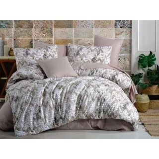 Leinen Französische Baumwolle 220x220,70x90 Fany beige - Beige, Braun