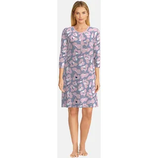 Götzburg Nachthemd »Galway« florales Design, 3/4 Ärmel, Rundhalsausschnitt, Baumwolle, kühl, rot,