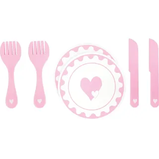 small foot 10890 Spielzeug Besteck-Set aus Holz, Kinderküche und Kaufmannsladen-Zubehör