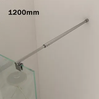 SONNI Edelstahl Stabilisator Teleskopstange 70-120cm Geeignet für Glasdicke von 5-10mm - Silber