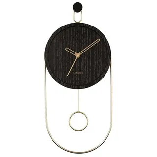 Karlsson - Wanduhr Swing Pendulum - Schwarz - Schwarz