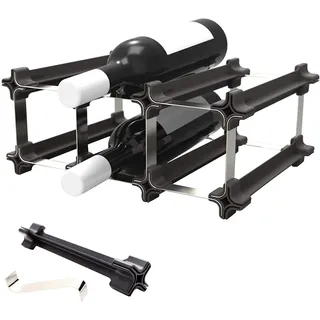 NOOK® Weinregal stapelbar 3er Starter Kit für bis zu 6 Flaschen – modulares Flaschenregal/Weinflaschenhalter, flexibel erweiterbar, platzsparendes Stecksystem aus Australien für Küche,Schrank,Nische