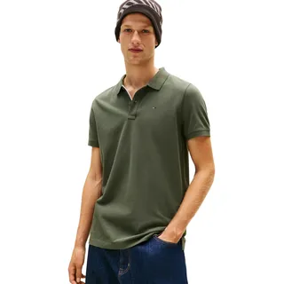 Tommy Hilfiger Tommy Jeans Herren, Poloshirt Kurzarm Slim Placket slim fit, grün (pewter Green), XXL,