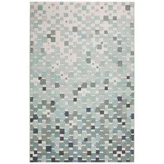 Esprit Outdoorteppich , Blau, Creme, Grün , Textil , Farbverlauf , rechteckig , 133x200 cm , Textiles Vertrauen - Oeko-Tex® , für Fußbodenheizung geeignet, in verschiedenen Größen erhältlich, feuchtraumgeeignet, pflegeleicht, leicht zusammenrollbar , Teppiche und Böden, Teppiche, Outdoorteppiche