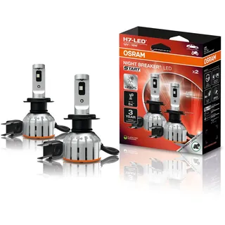 Osram NIGHT BREAKER LED START H7, LED-Fern- und Abblendlicht mit Straßenzulassung, bis zu 230% mehr Helligkeit, 6000 K, 12 V