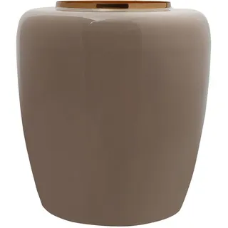 Kayoom Vase, Taupe, gold, Metall, 34x36.5x34 cm, Dekoration, Vasen, Metallvasen
