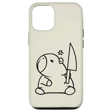 Hülle für iPhone 12/12 Pro Capybara und Messer