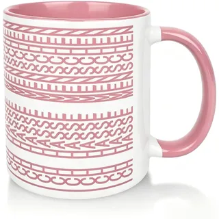 ZHLIMY Ich Hasse Menschen Tasse, Tasse Ich Hasse Menschen mit Einem lustigen Spruch, Lustiges Geschenk, Allover-Druck, Horizontale Lesung (Rosa)