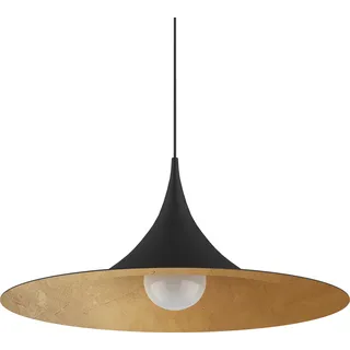 Pendelleuchte Louie aus handaufgetragenem Blattmetall, 57 cm breit, 27 cm hoch