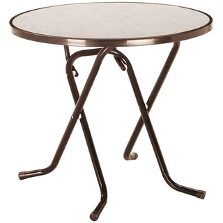 BEST Freizeitmöbel BEST Klapptisch Ø 80 x 70 cm Braun