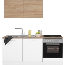 Bild MÖBEL Küchenzeile »Visby«, ohne E-Geräte, Breite 180 cm, weiß