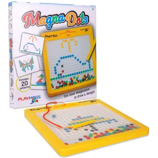 Playmags Magna Dots – 12.5'' cm große Magnettafel für Kinder – Magnetische Maltafel mit Stift – Sicheres Magnet-Reisespielzeug für Kleinkinder ab 3 Jahren