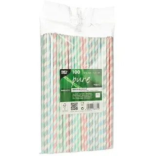 Papstar Strohhalme pure farbsortiert