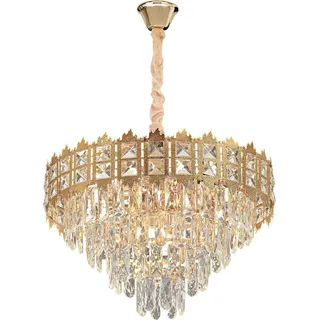 TOOLIGHT Hängelampe Mit Kristallen G049-Cp 60Cm 60Cm Gold - Gold