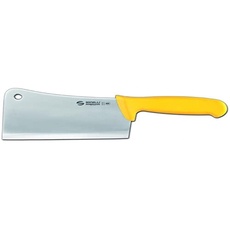 Ambrogio Sanelli – Supra Colour – Schweißfänger – ergonomischer Griff aus Polypropylen, Farbe: Gelb, Klinge: breit und schwer, aus Nitro-B Edelstahl mit Stickstoff, 18 cm