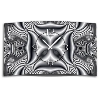 Digital Art sw Designer Wanduhr modernes Wanduhren Design leise kein ticken DIXTIME 3DS-0336 - Schwarz