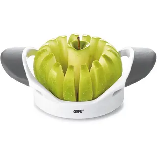 Gefu Apfelteiler , Grau, Weiß , Metall, Kunststoff , 11.2x4.5x16.4 cm , auch für andere Obst- und Gemüsesorten geeignet, für schnelles und sicheres Schneiden , Küchenzubehör, Küchenhelfer, Obstschneier & Gemüseschneider