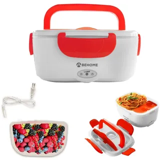 BEHOME Elektrischer Lunchbox, Kunststoff, Rot, 1,5L