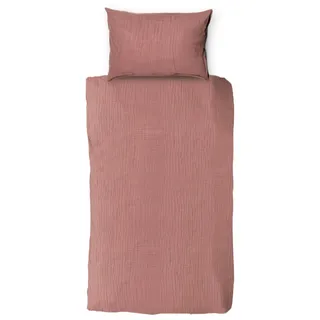 Town & Country Mousseline Bettbezug- 140 x 220 cm - Rosewater - Rot