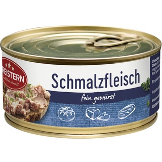 DREISTERN Schmalzfleisch 300g I leckeres Schmalzfleisch in der praktischen recycelbaren Konservendose I Als Brotbelag