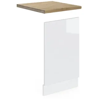 Vicco Unterschrank Frontblende R-Line 45 x 57,2 x 1,6 cm Weiß Hochglanz